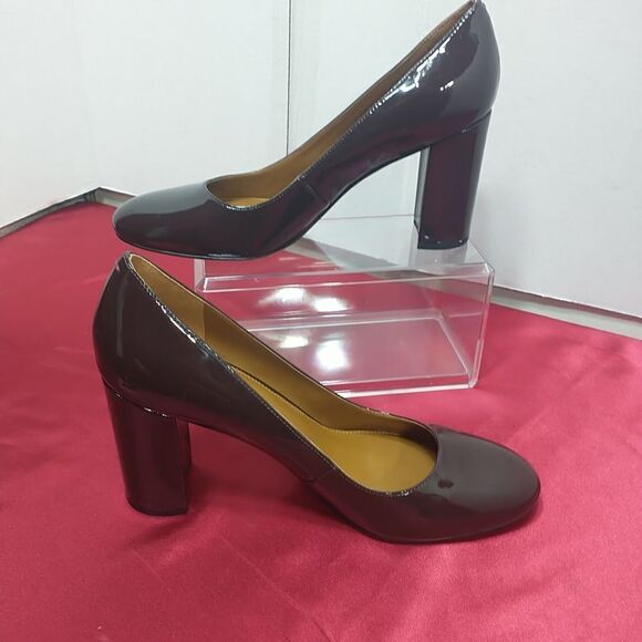 Franco Sarto Aziza Women's SZ 10.5M Slip On Patent Pumps Dressy Round Toe - Picture 2 of 11